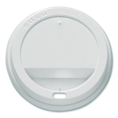 Traveler Hot Cup Lids, Fits 12 Oz To 16 Oz Hot Cups, Plastic, White, 100/Pack