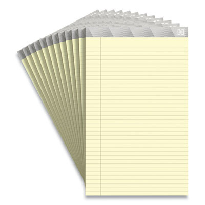 Notepads, Wide/Legal Rule, (50) Canary 8.5 x 14 Sheets, 12/Pack