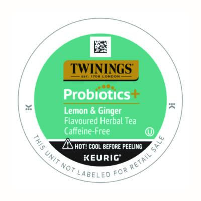 Probiotics+ Herbal Lemon And Ginger Tea, 24/Box