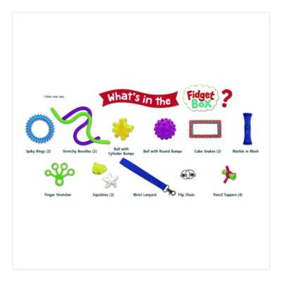 Fidget Box, Ages 4 And Up, Assorted Colors, 18 Pieces