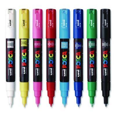 Water-Based Paint Markers, Extra-Fine Bullet Tip, Assorted Colors, 8/Pack