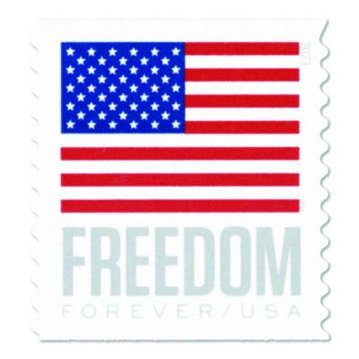 First-Class Forever Stamps, U.S. Flag, 20 Stamps/Book, 5 Books/Pack