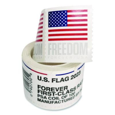 First-Class Forever Stamps, U.S. Flag, 100/Roll