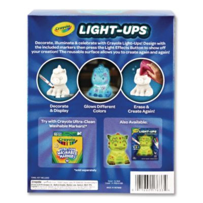 Light Ups Recolorable Unicorn With (3) Ultra-Clean Washable Markers, Ages 4 And Up, 4 Pieces