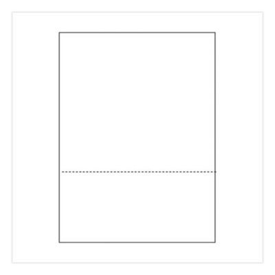 Perforated Laser Cut Sheets, 92 Bright, Micro-Perforated 3.67" From Bottom, 20 Lb Bond Weight, 8.5 x 11, White, 500/Ream