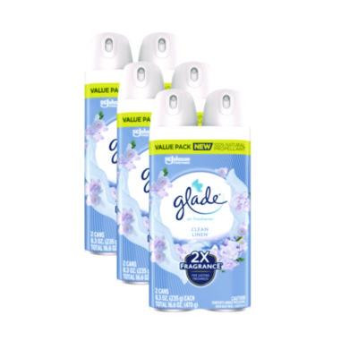 Air Freshener, Clean Linen, 8.3 Oz, 2/Pack, 3 Packs/Carton