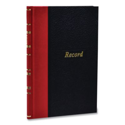 Record And Account Book With Red Spine, Custom Rule, Black/Red/Gold Cover, 7.5 X 5 Sheets, 144 Sheets/Book