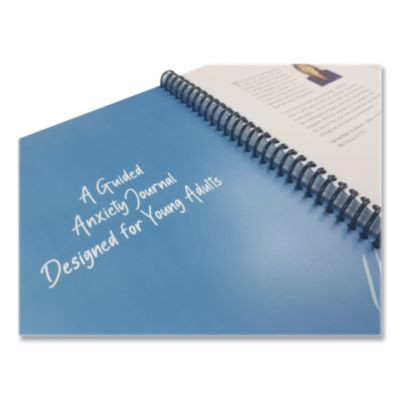Focusing On Your Journey: A Guided Anxiety Journal For Young Adults By Angela Stephens, Blue Cover, (49) 8 x 6 Sheets
