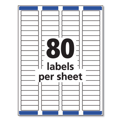 Easy Peel White Address Labels W/ Sure Feed Technology, Inkjet Printers, 0.5 X 1.75, White, 80/Sheet, 25 Sheets/Pack