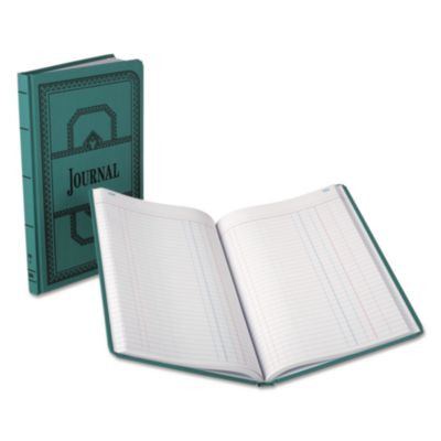 Account Journal, Journal-Style Rule, Blue Cover, 11.75 X 7.25 Sheets, 300 Sheets/Book