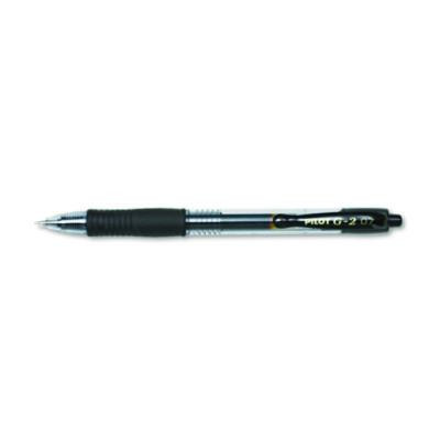 G2 Premium Gel Pen, Retractable, Fine 0.7 Mm, Black Ink, Smoke/Black Barrel, 2/Pack
