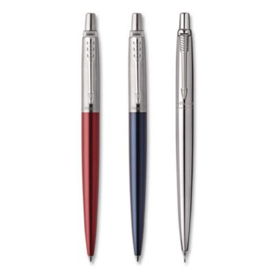 Jotter Retractable Pen And Pencil Set, (1) Medium Blue Ballpoint Pen, (1) Medium Black Gel Pen, (1) 0.7 Mm Mechanical Pencil