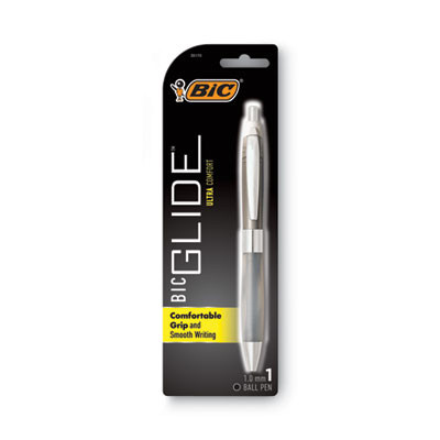 Glide Ultra Comfort Ballpoint Pen, Retractable, Medium 1 Mm, Black Ink Colors, Randomly Assorted Barrel Colors