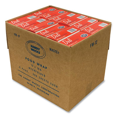 Interfolded Food Wrap Deli Sheets, 10.75 x 12, 12/Carton