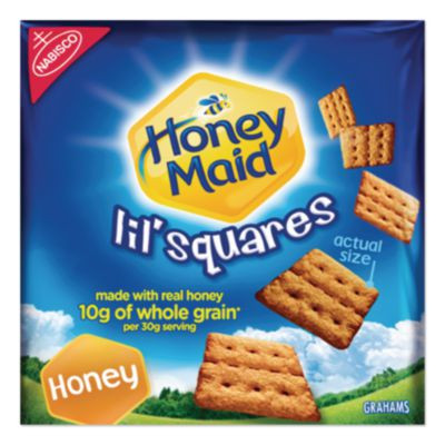 Honey Maid Lil' Squares Graham Crackers, Honey, 1.06 Oz Bag, 72/Carton