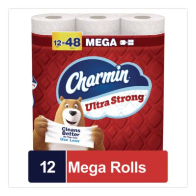 Ultra Strong Bathroom Tissue, Septic Safe, 2-Ply, White, 220 Sheets/Roll, 12 Rolls/Pack