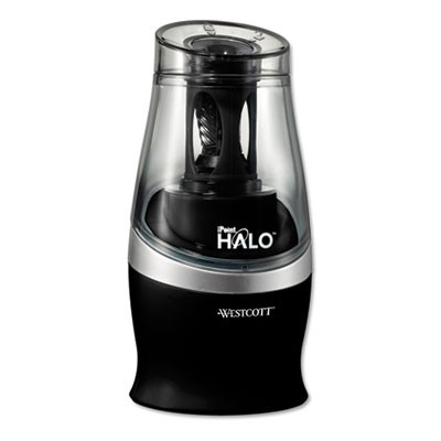 Halo Colored Pencil Non-Stick Electric Sharpener, Ac-Powered, 3.5 X 6.75, Black/Silver