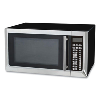 1.6 Cu Ft Countertop Microwave, 1,000 W, Black/Stainless Steel