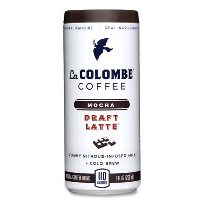 Draft Latte Cold Brew, Nitrous Infused Milk, Mocha, 9 Oz Can, 12/Carton