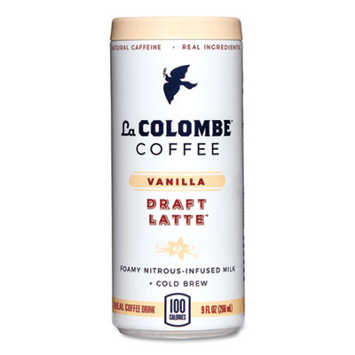 Draft Latte Cold Brew, Nitrous Infused Milk, Vanilla, 9 Oz. Can, 12/Carton