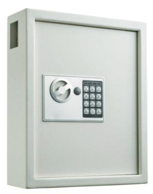 Steel Digital Lock Key Cabinet, 40-Key, 13 x 4 x 14.3, Stainless Steel 304, White