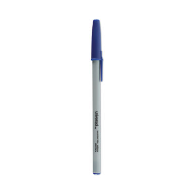 Ballpoint Pen Value Pack, Stick, Medium 1 Mm, Blue Ink, Gray/Blue Barrel, 60/Pack