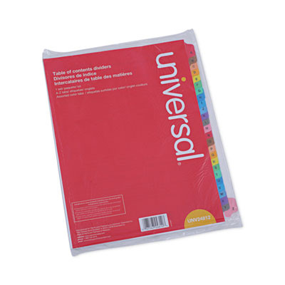 Deluxe Table Of Contents Dividers For Printers, 26-Tab, A To Z, 11 X 8.5, White, 1 Set