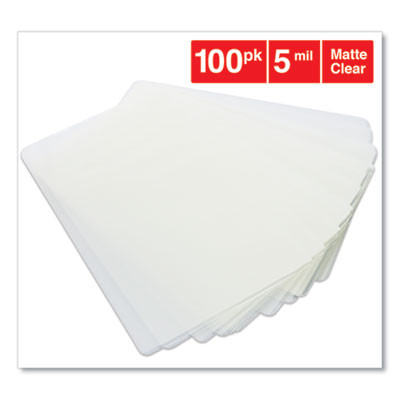 Laminating Pouches, 5 Mil, 3.75" X 2.25", Gloss Clear, 100/Box