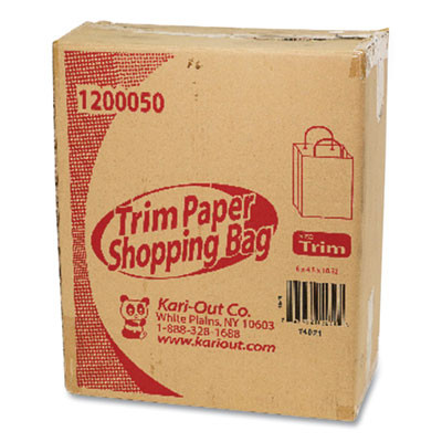 Kraft Paper Bags, Rope Handles, 8" x 5" x 11", Kraft, 250/Carton