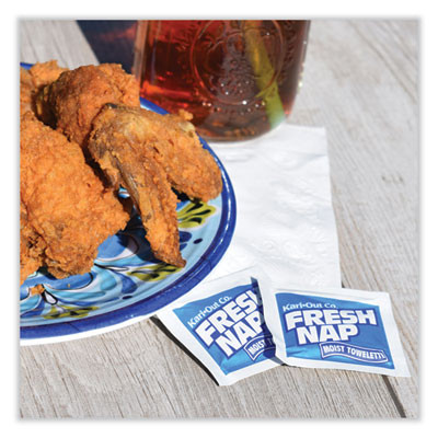 Fresh Nap Moist Towelettes, Individually Wrapped, 7 x 5, Citrus Scent, 1,000/Carton