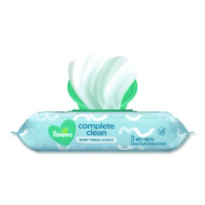 Complete Clean Baby Wipes, 1-Ply, 6.8 x 7, Baby Fresh, White, 72/Pack