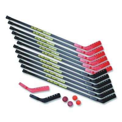 Ultra Shaft Hockey Set, Twelve 47' Hockey Sticks/Two Pucks/Two Balls/Two Extra Blades