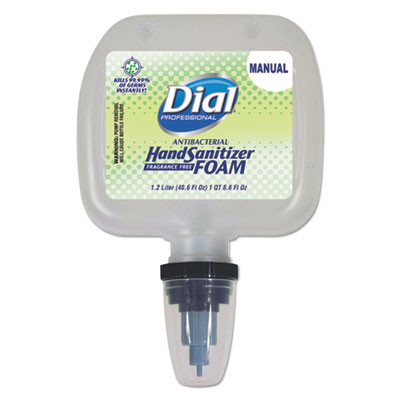 Antibacterial Foam Hand Sanitizer, 1.2 L Refill Cartridge, Fragrance-Free, 3/Carton