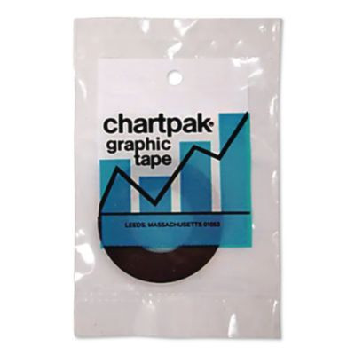 Graphic Chart Tapes, 1" Core, 0.13" X 27 Ft, Gloss Black