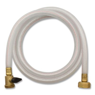 Water Supply Hose, 0.38" x 5 Ft, White, 25/Carton