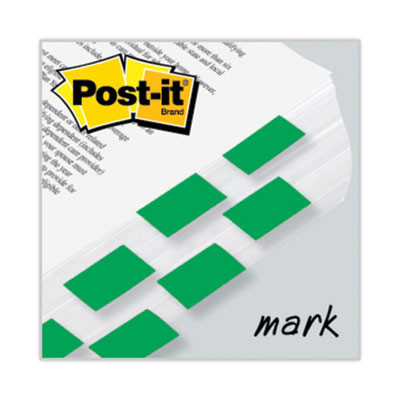 Standard Page Flags In Dispenser, Green, 50 Flags/Dispenser, 2 Dispensers/Pack