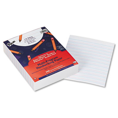 Multi-Program Handwriting Paper, 16 Lb, 1/2" Short Rule, One-Sided, 8 X 10.5, 500/Pack