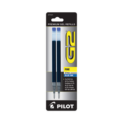 Refill For Pilot B2p, Dr Grip, G2, G6, Mr Metropolitan, Precise Begreen And Q7 Gel Pens, Fine Tip, Blue Ink, 2/Pack