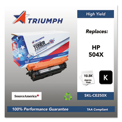 751000Nsh1104 Remanufactured Ce250x (504x) High-Yield Toner, 10,500 Page-Yield, Black