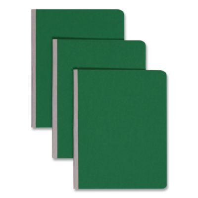 Prong Fastener Pressboard Report Cover, Two-Piece Prong Fastener, 3" Capacity, 8.5 X 11, Green/Green