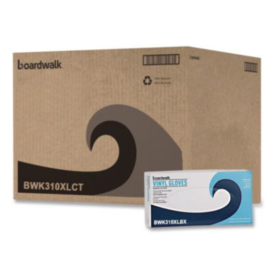 Powder-Free Synthetic Examination Vinyl Gloves, X-Large, 5 Mil Thick, 9.5" Long, Cream, 100/Box, 10 Boxes/Carton