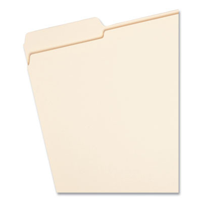 Reinforced Tab Manila File Folders, 1/3-Cut Tabs: Left Position, Letter Size, 0.75" Expansion, 11-Pt Manila, 100/Box