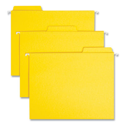 Fastab Hanging Folders, Letter Size, 1/3-Cut Tabs, Yellow, 20/Box