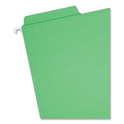 Fastab Hanging Folders, Letter Size, 1/3-Cut Tabs, Green, 20/Box