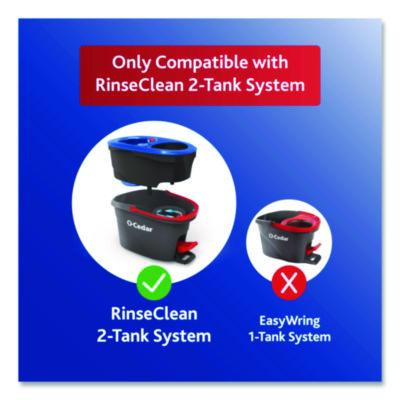 Rinse Clean Refill, Microfiber, Custom Size For Rinse Clean Mop Systems, Blue/White, 2/Pack