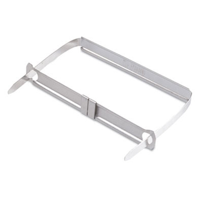 Standard Two-Piece Two-Prong Paper Fastener Base And Compressor Sets, 2" Capacity, 2.75" Center To Center, Silver, 50/Box