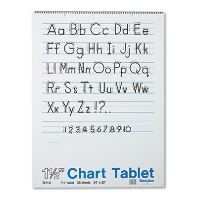 Chart Tablets, Presentation Format (1.5" Rule), (25) White 24 x 32 Sheets