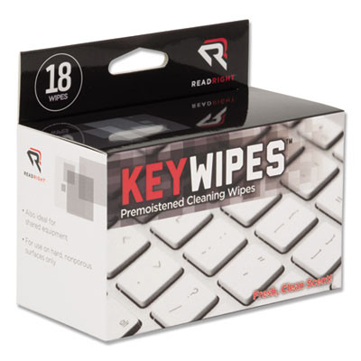 Keywipes Keyboard Wet Wipes, 6.88 x 5, Unscented, 18/Box