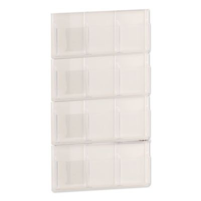 Reveal Clear Literature Displays, 12 Compartments, 30w X 2d X 49h, Clear
