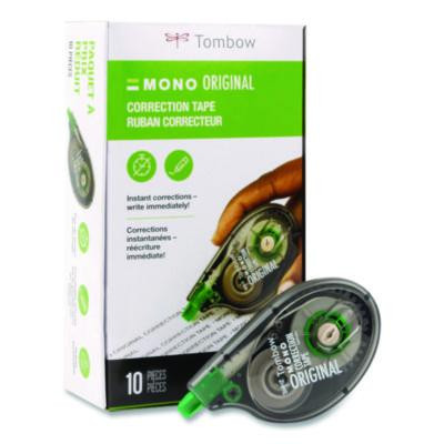 Mono Original Correction Tape Value Pack, Non-Refillable, 0.17" x 32.83 Ft, Translucent Smoke/Green Dispenser, 10/Pack